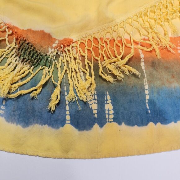 Two Piece Beach Tunic Skirt Size Medium Coastal Grandma Summer Boho *flaws - Picture 9 of 16